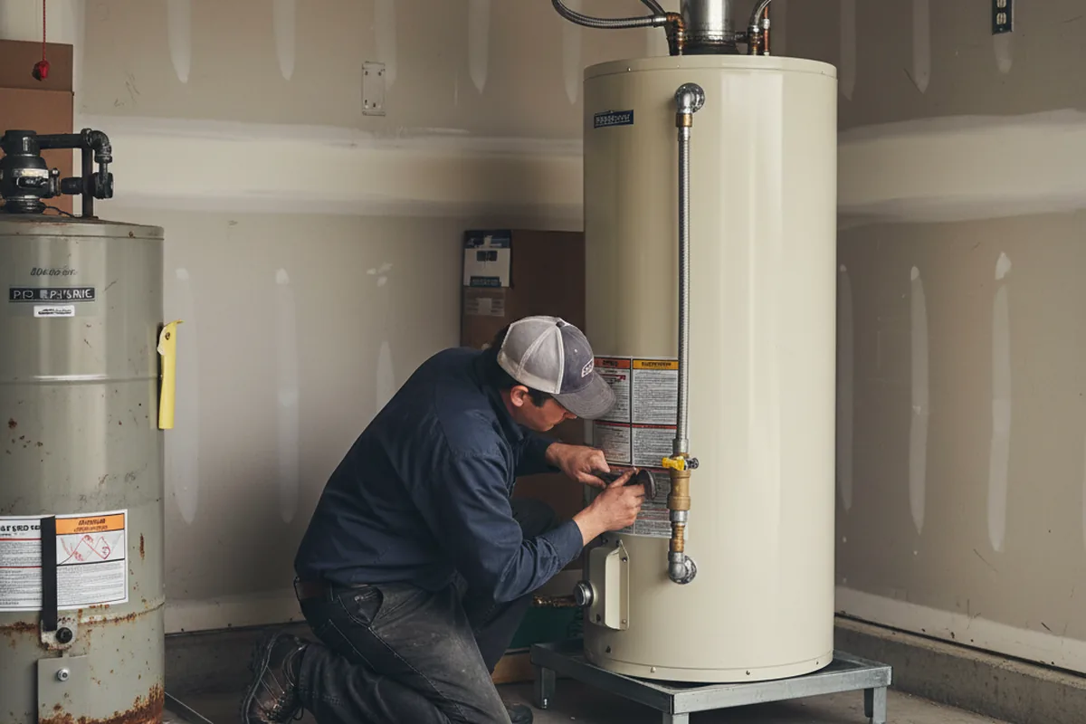 Water heater and shutoff valve replacement in Oreana